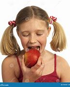 Image result for Girl Eating Apple