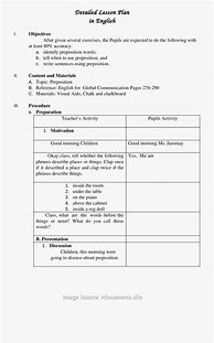 Image result for Sample Detailed Lesson Plan in Grade 1