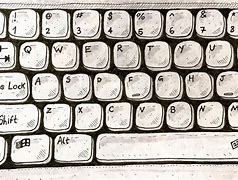 Image result for Keyboard Sketch Drawing