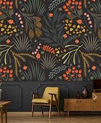 Image result for Magpie Dark Floral Wallpaper