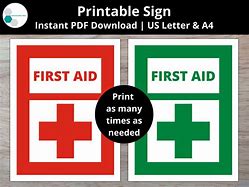 Image result for First Aid Kit Sign Printable