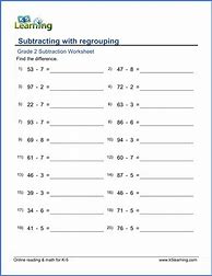 Image result for Printable 2nd Grade Subtraction Worksheets