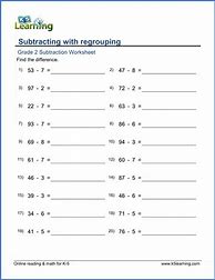 Image result for Math Subtraction Worksheets for 2nd Grade