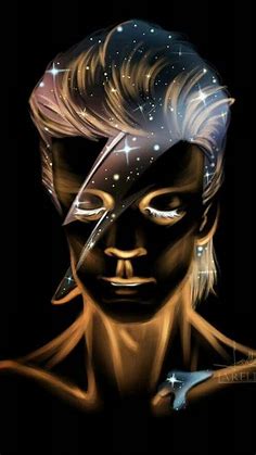 Bowie Art⚡ It would be such a cool tattoo!! | David bowie starman, David bowie art, Bowie art