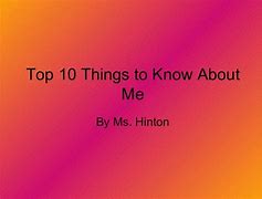 Image result for Things You Should Know About Me