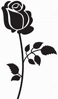 Image result for Rose Silhouette Clip Art Black and White
