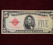 Image result for Red Seal 5 Dollar Bill