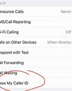Image result for Turn Off Caller ID iPhone