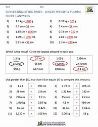 Image result for English to Metric Conversion Exercise