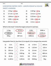 Image result for Metric System Length Worksheet