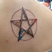 Image result for Wiccan Pentagram Tattoo