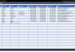 Image result for Phone Contact List Template Excel