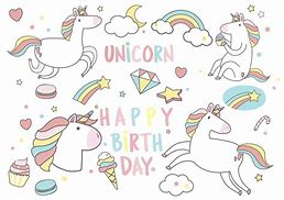 Image result for Unicorn Birthday Clip Art