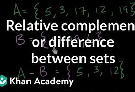 Image result for Relative Complement