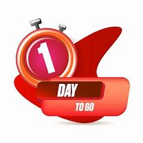 Image result for 1 Day to Go Design