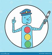 Image result for Clip Art of Robot Sign On the Road