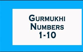 Image result for Gurmukhi Numbers 1-10