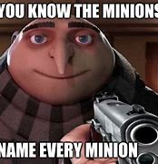 Image result for Minion with Gun Meme