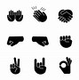 Image result for Left and Right Hand Black Cartoon