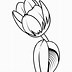 Image result for Tulip Flower Clip Art Black and White