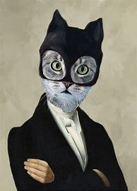 Image result for Cat in Suit Painting