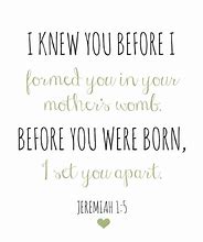 Image result for Jeremiah 1 5 Bible Verse