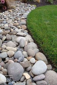 Image result for Landscaping with River Pebbles