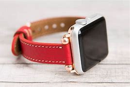 Image result for Red Leather Apple Watch Band