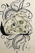 Image result for Kissing Skulls Tattoo Drawings