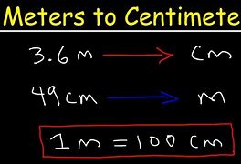 Image result for Centimeters to Meters