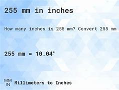 Image result for 255 Millimeters to Inches