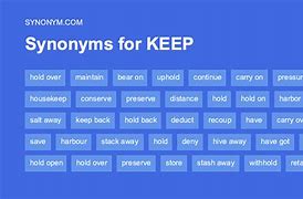 Image result for Keep Synonym