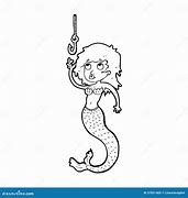 Image result for Mermaid On a Fish Hook Outline