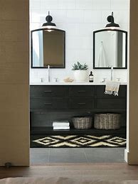 Image result for Black Bathroom Cabinets