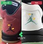 Image result for Air Jordan 5 Black Fake Back of the Shoes