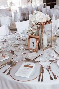 Image result for Rose Gold Wedding Centerpieces