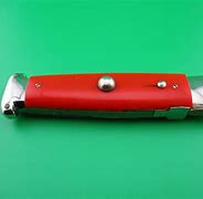 Image result for Rostfrei Stainless Serrated Blade Red Keychain Lockback June Bug Pocket Knife