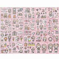 Image result for Stickers Set Cute Girl Cartoon