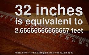 Image result for How Long Is 32 Inches in Feet