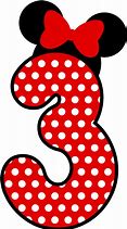 Image result for Minnie Mouse Polka Dot Number