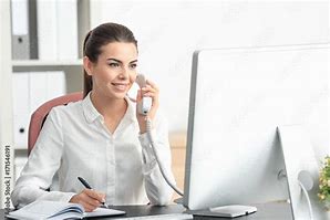 Image result for Receptionist Speaking On Phone