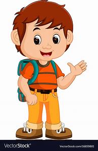 Image result for Cartoon Boy with Backpack