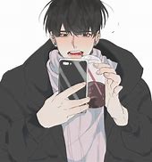Image result for Anime Boy with Coffee