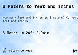 Image result for 8 Meters to Feet