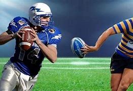 Image result for Rugby Ball Next to Football