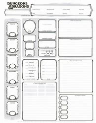 Image result for Dungeons and Dragons Player Sheet