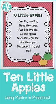 Image result for Apple Poem Preschool