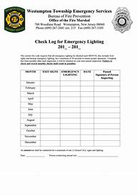 Image result for Emergency Lighting Test Record Sheet