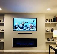 Image result for Custom Built TV Wall Unit with Fireplace
