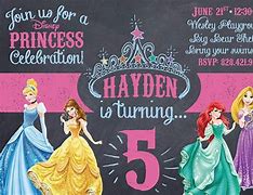 Image result for Disney Princess 3rd Birthday Invitations